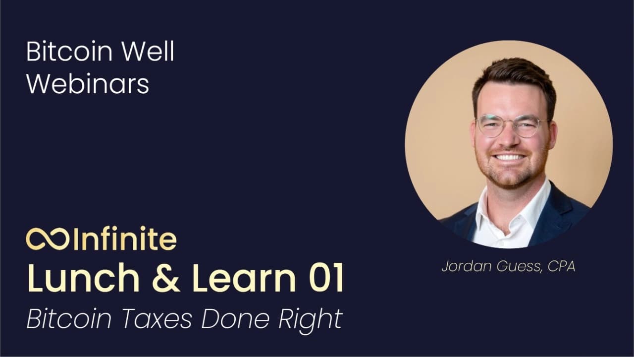 Bitcoin Taxes Done Right webinar thumbnail